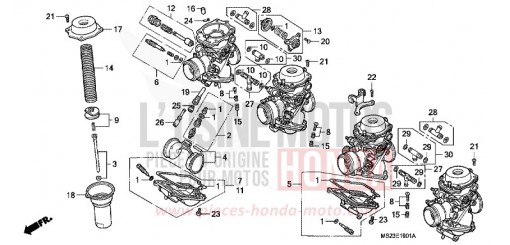 VERGASER (EINZELTEILE) CBR1000FL de 1990